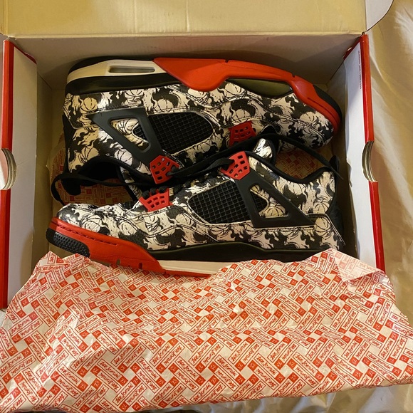 The Air Jordan 4 Retro Tattoo sneakers size 13 like new - Picture 5 of 14